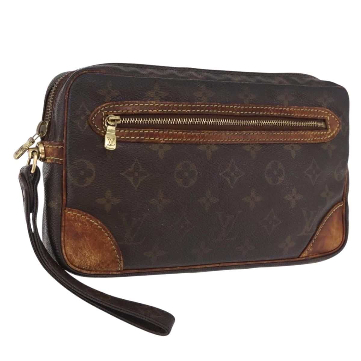 LOUIS VUITTON Monogram Marly Dragonne GM Clutch Bag M51825 LV Auth BA14882