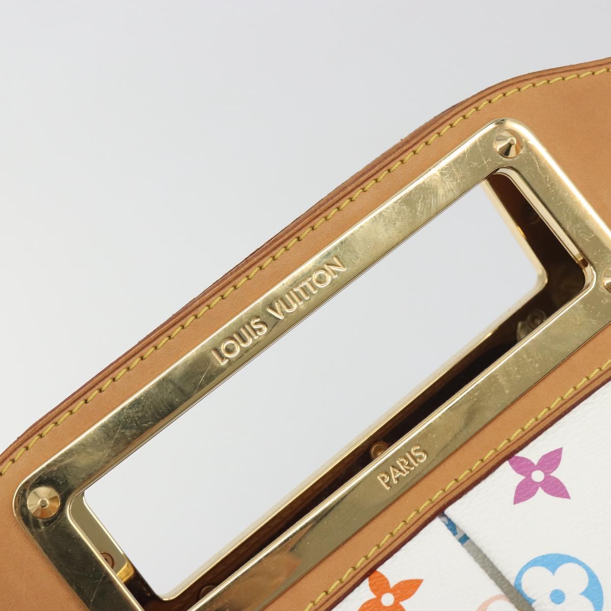 LOUIS VUITTON Monogram Multicolor Judy MM Hand Bag White M40255 LV Auth BA14883V