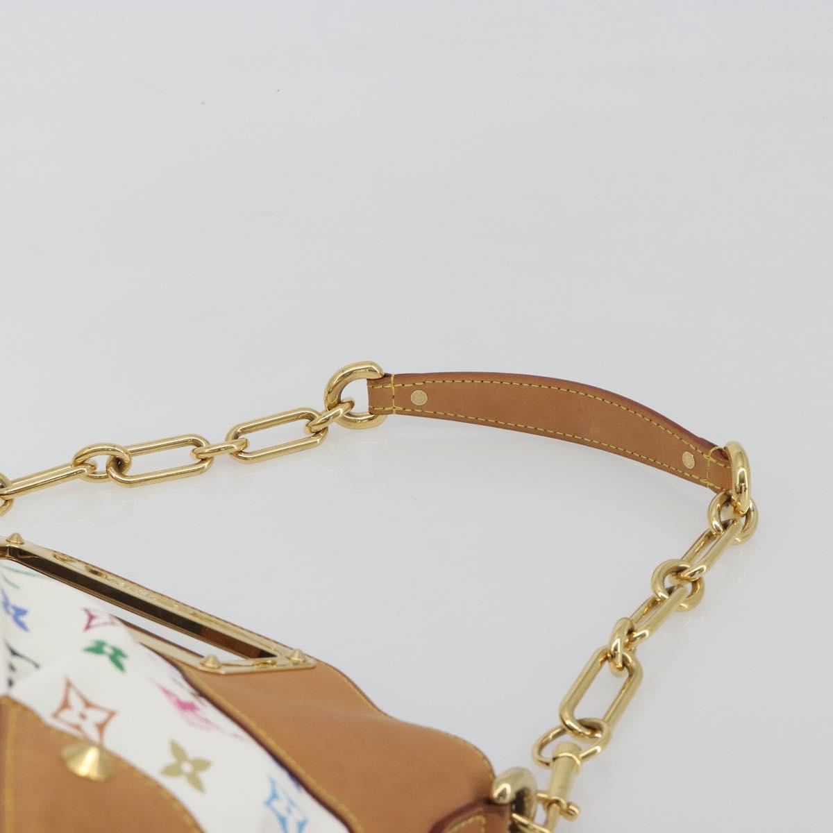 LOUIS VUITTON Monogram Multicolor Judy MM Hand Bag White M40255 LV Auth BA14883V