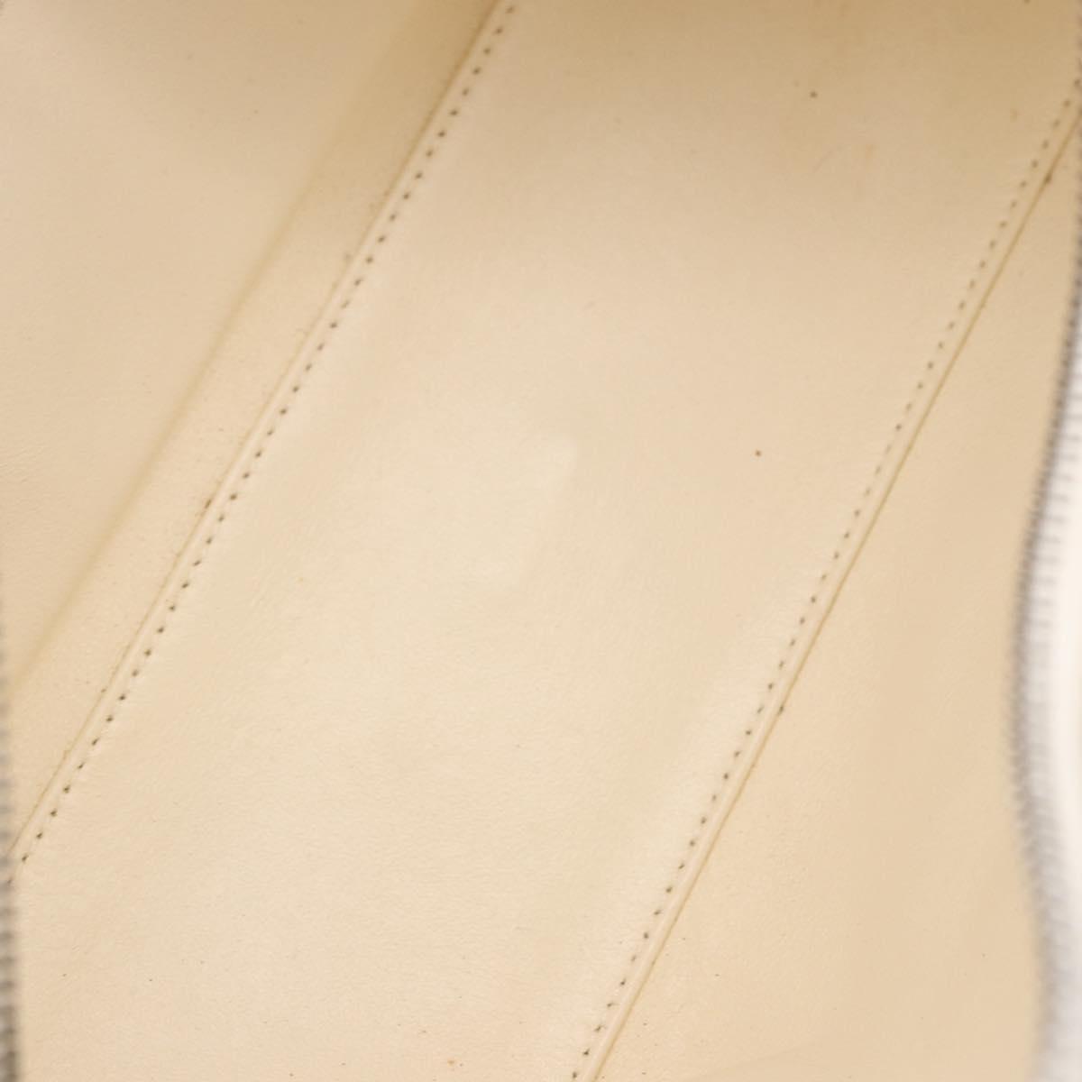 CHANEL Sports Hand Bag Canvas Gray Silver CC Auth BA14884A