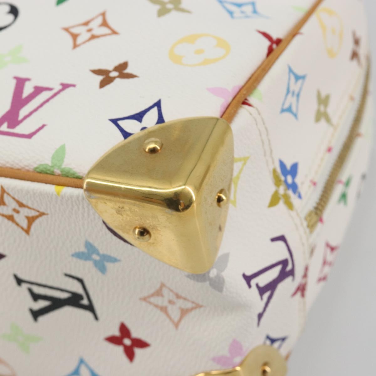LOUIS VUITTON Monogram Multicolor Trouville Hand Bag White M92663 Auth BA14885V
