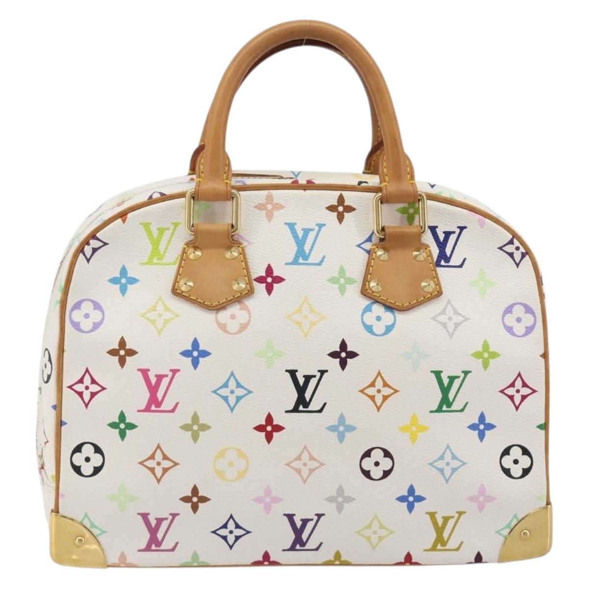LOUIS VUITTON Monogram Multicolor Trouville Hand Bag White M92663 Auth BA14885V