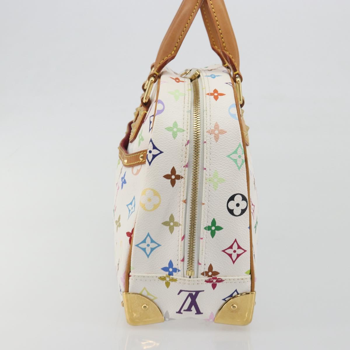 LOUIS VUITTON Monogram Multicolor Trouville Hand Bag White M92663 Auth BA14885V