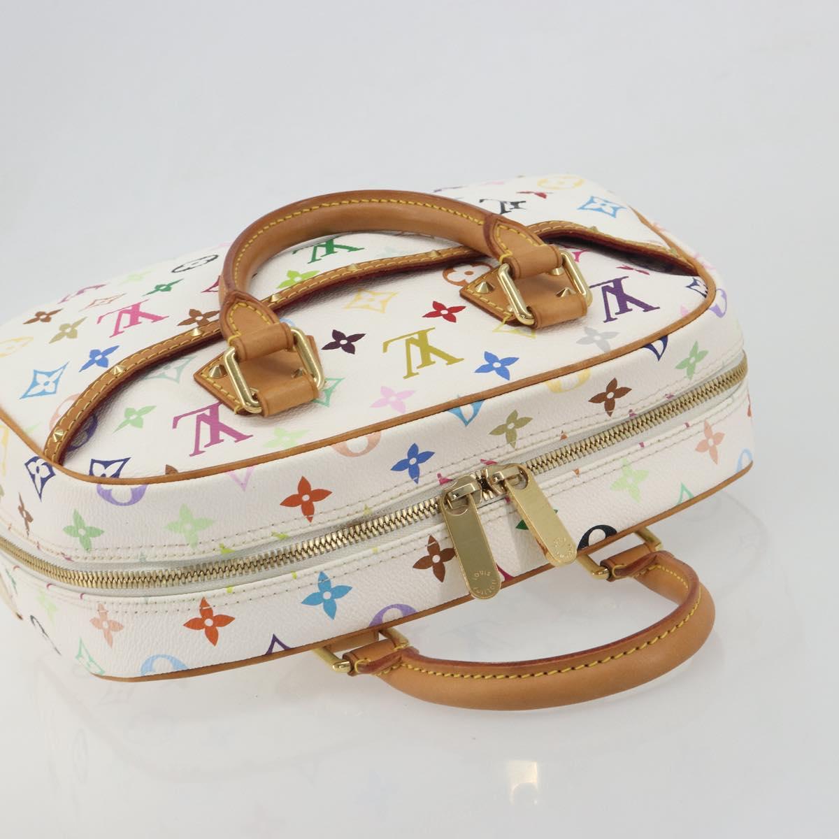 LOUIS VUITTON Monogram Multicolor Trouville Hand Bag White M92663 Auth BA14885V