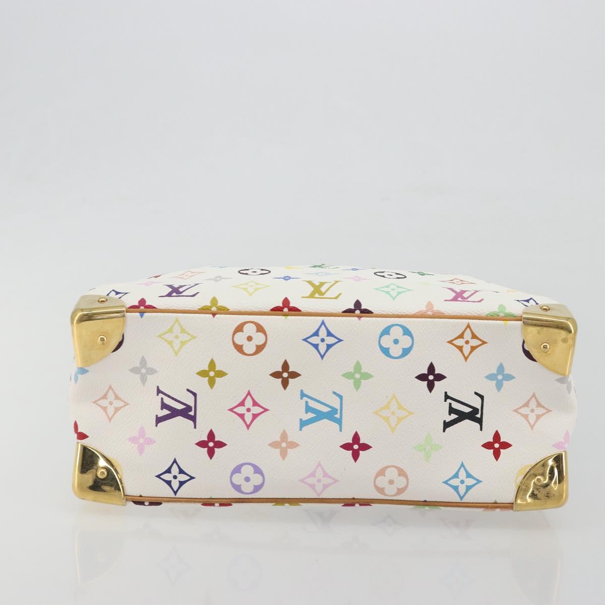 LOUIS VUITTON Monogram Multicolor Trouville Hand Bag White M92663 Auth BA14885V