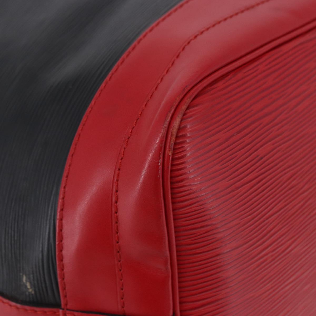 LOUIS VUITTON Epi Noe Shoulder Bag Black Red M44017 LV Auth BA14890A