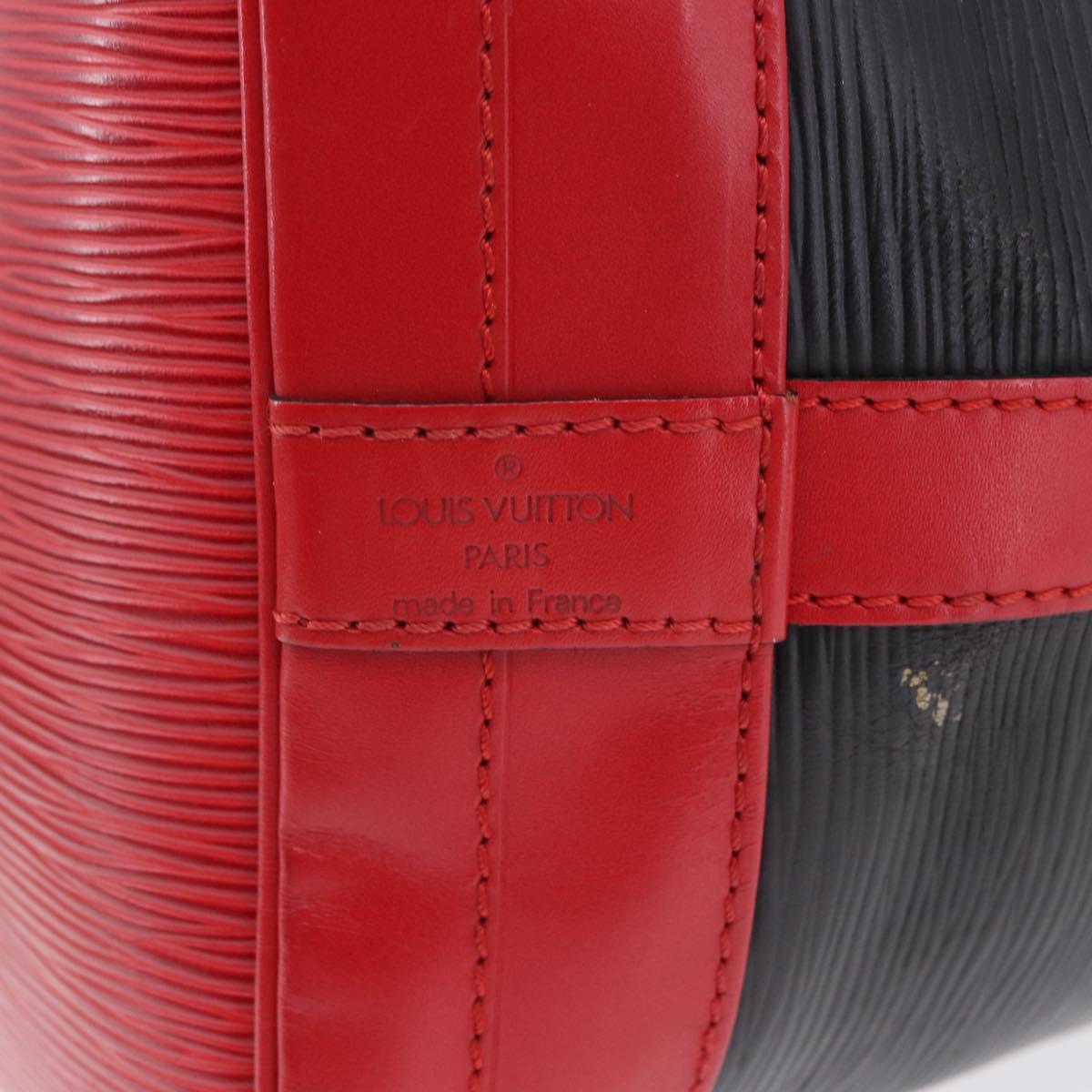 LOUIS VUITTON Epi Noe Shoulder Bag Black Red M44017 LV Auth BA14890A