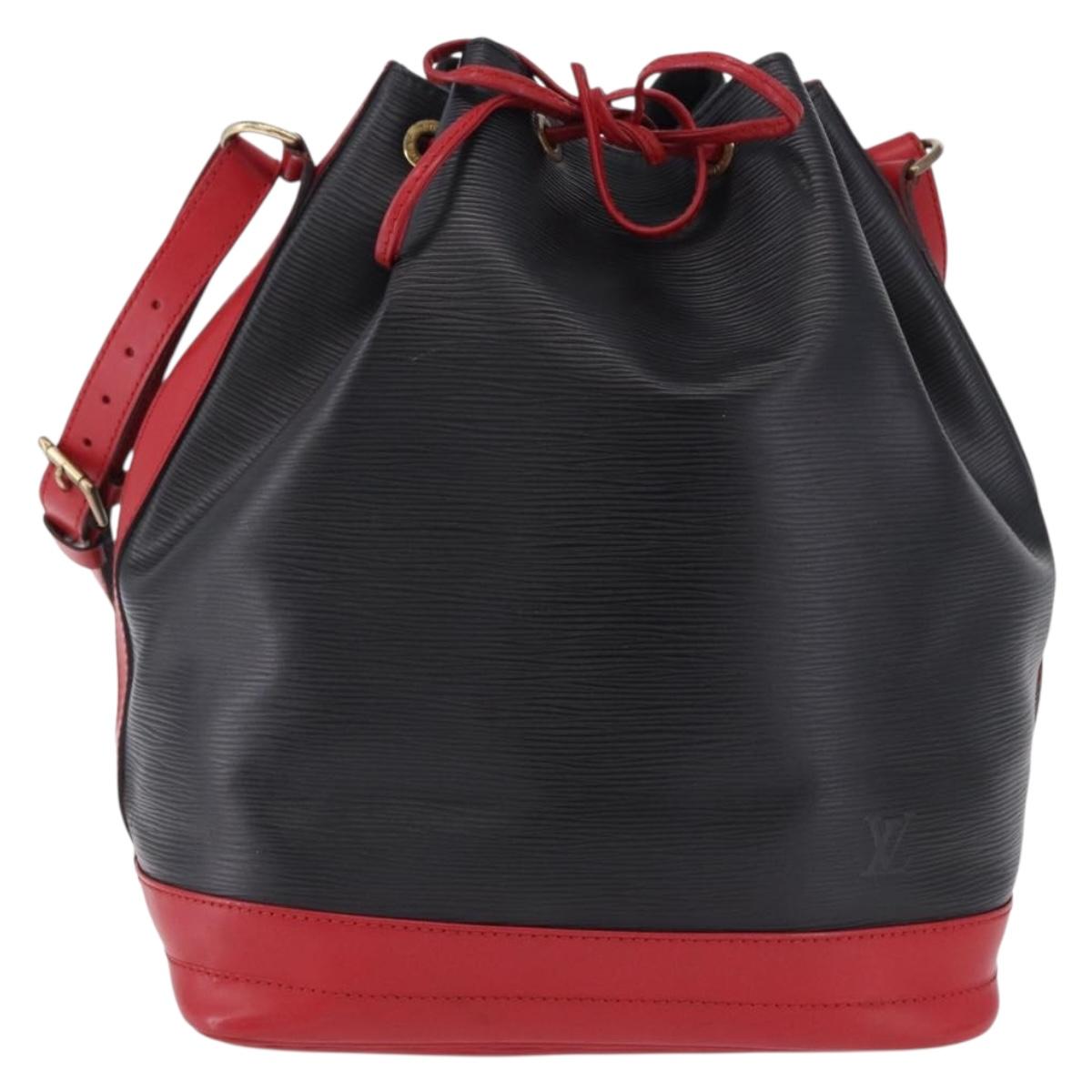 LOUIS VUITTON Epi Noe Shoulder Bag Black Red M44017 LV Auth BA14890A