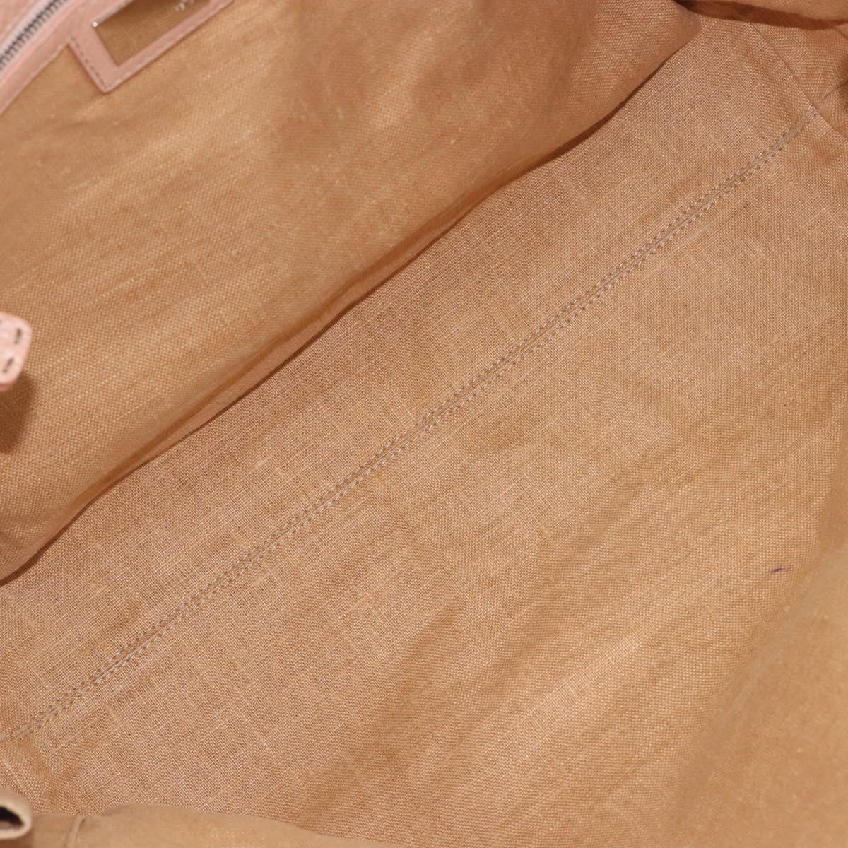FENDI Zucca Canvas Tote Bag Beige Pink 8BH137 Auth BA14893