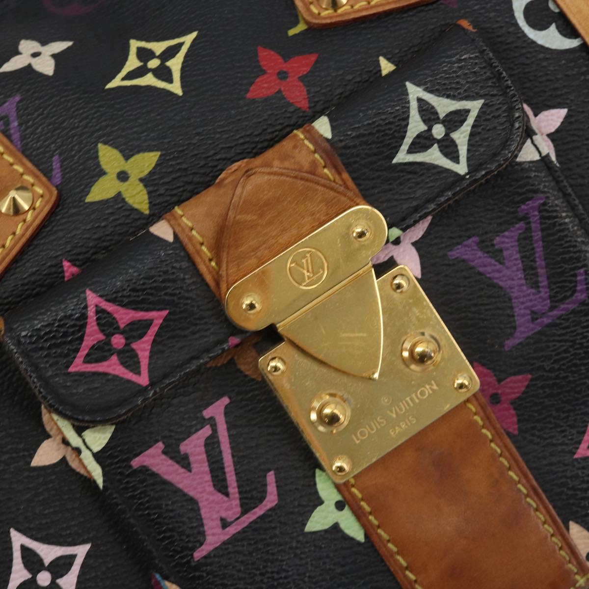 LOUIS VUITTON Monogram Multicolor Speedy 30 Hand Bag Black M92642 Auth BA14905A