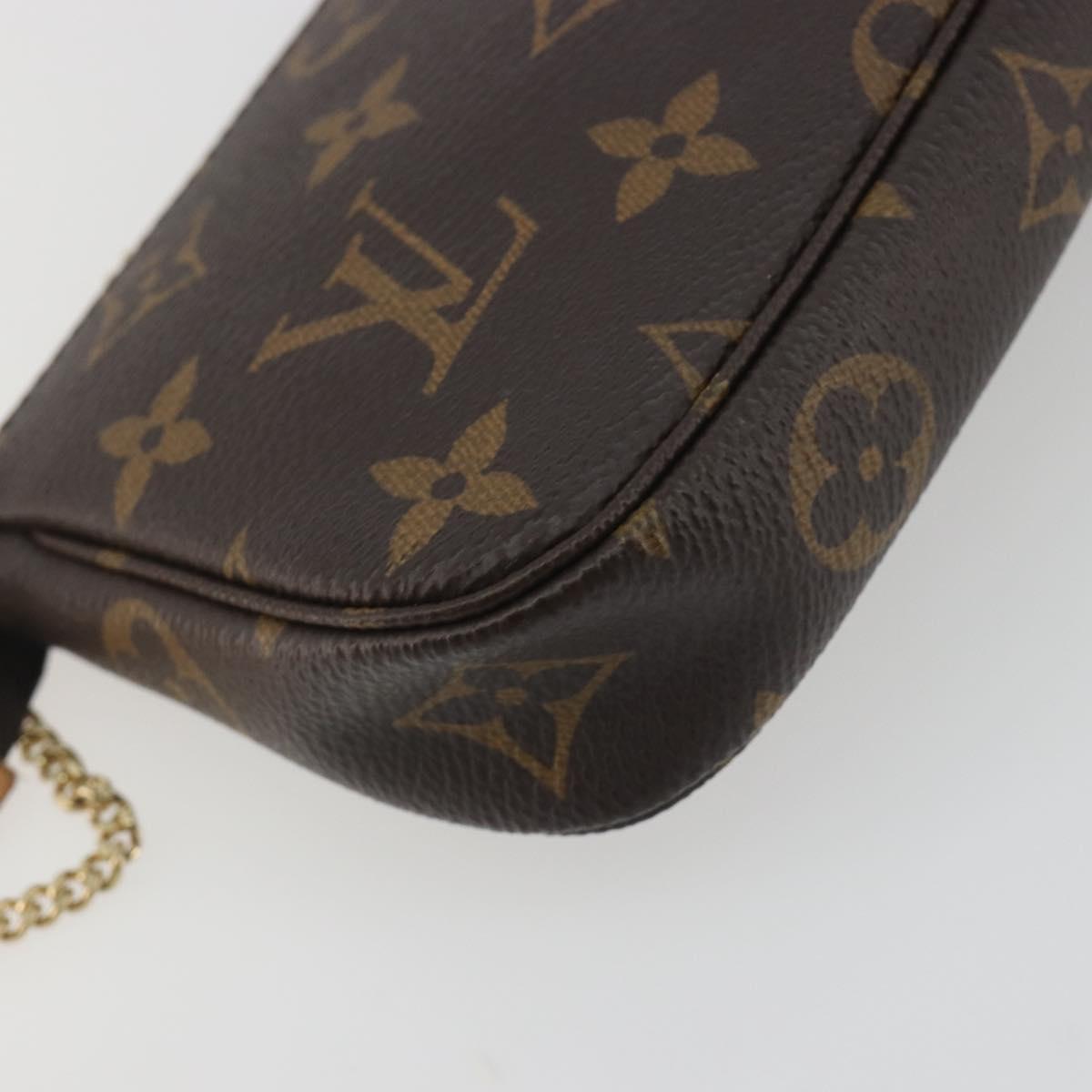 LOUIS VUITTON Monogram Mini Pochette Accessoires Pouch M58009 LV Auth BA14907V