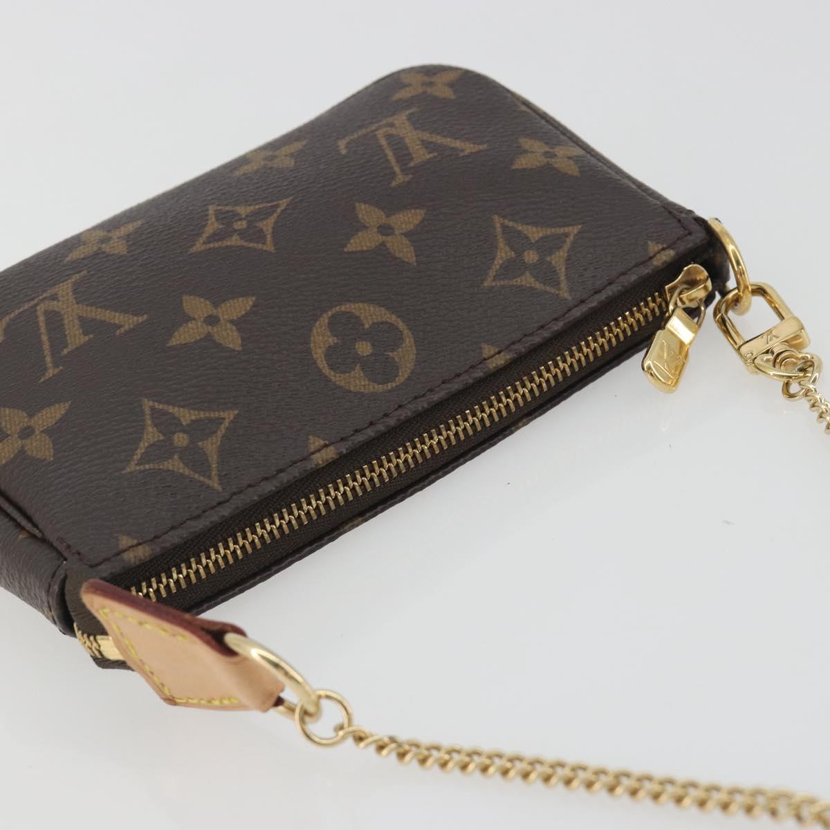 LOUIS VUITTON Monogram Mini Pochette Accessoires Pouch M58009 LV Auth BA14907V