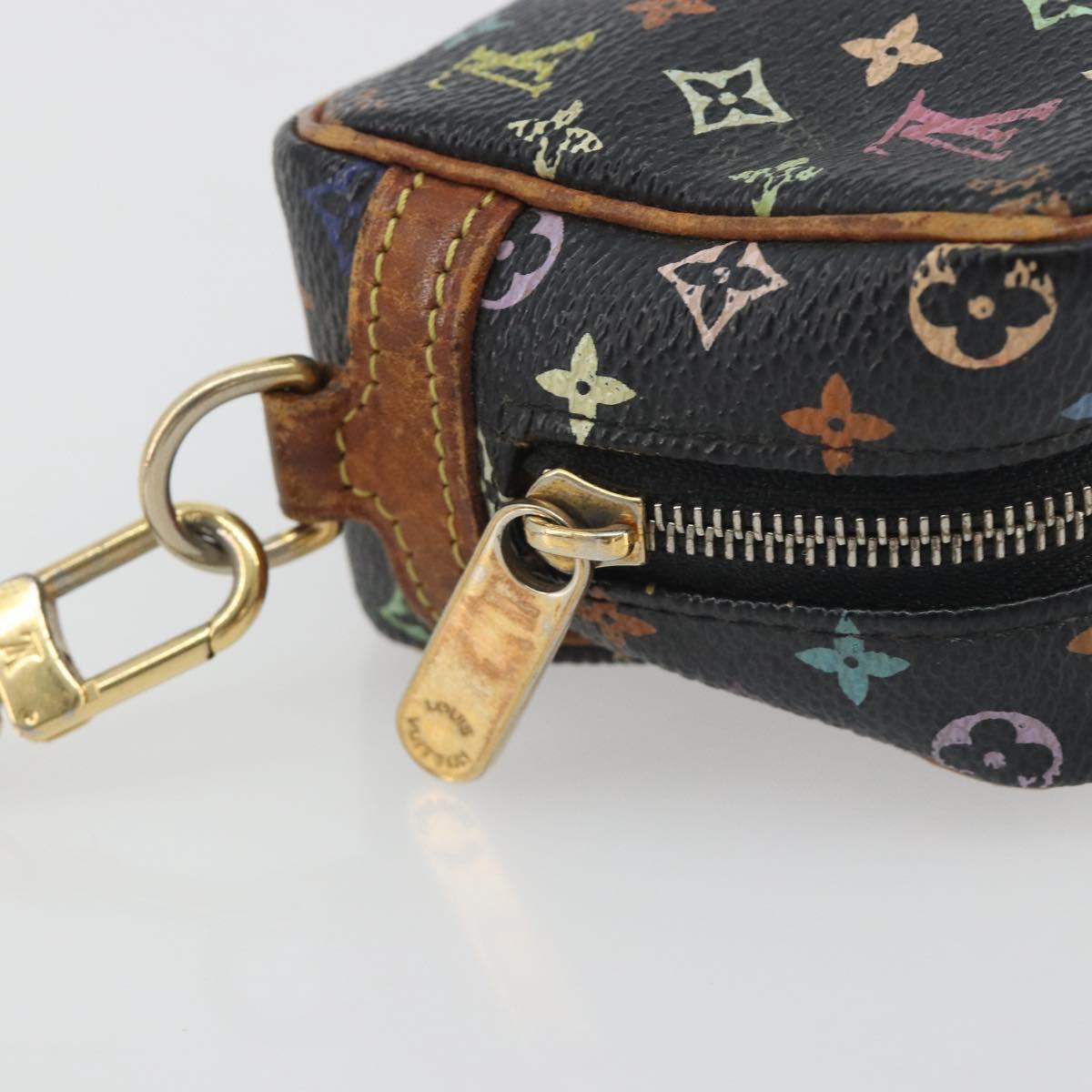 LOUIS VUITTON Monogram Multicolor Trousse Wapity Pouch Black M58034 Auth BA14908