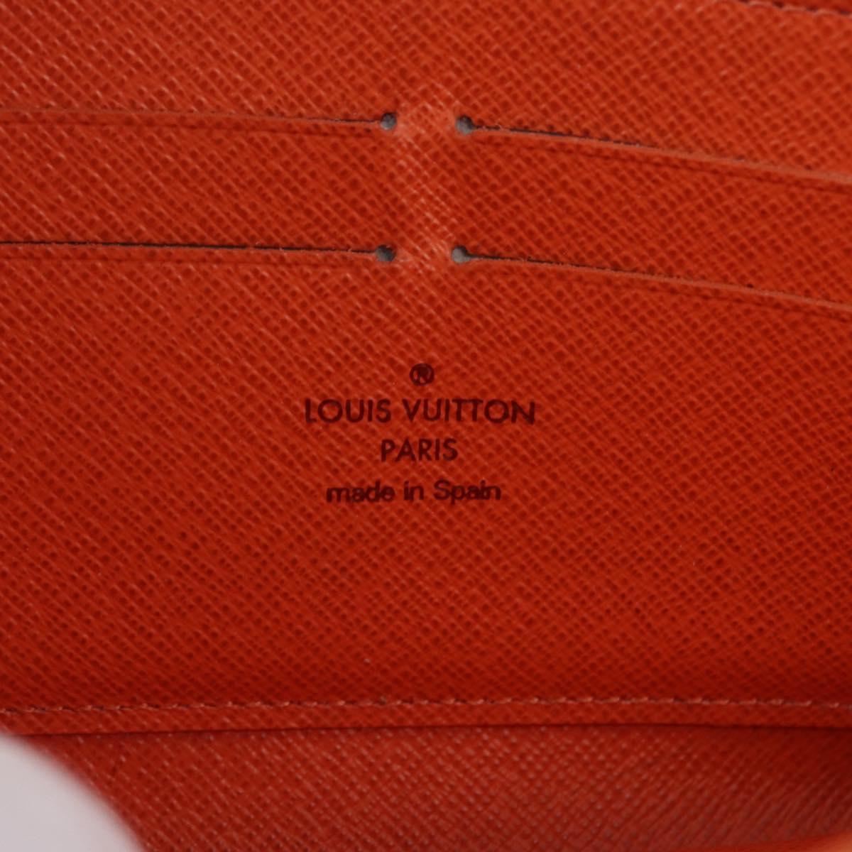 LOUIS VUITTON Monogram Multicolor Zippy Wallet White Orange M60241 Auth BA14910V