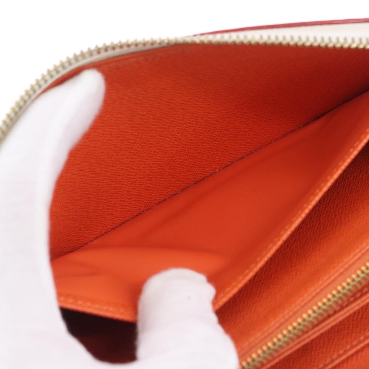 LOUIS VUITTON Monogram Multicolor Zippy Wallet White Orange M60241 Auth BA14910V