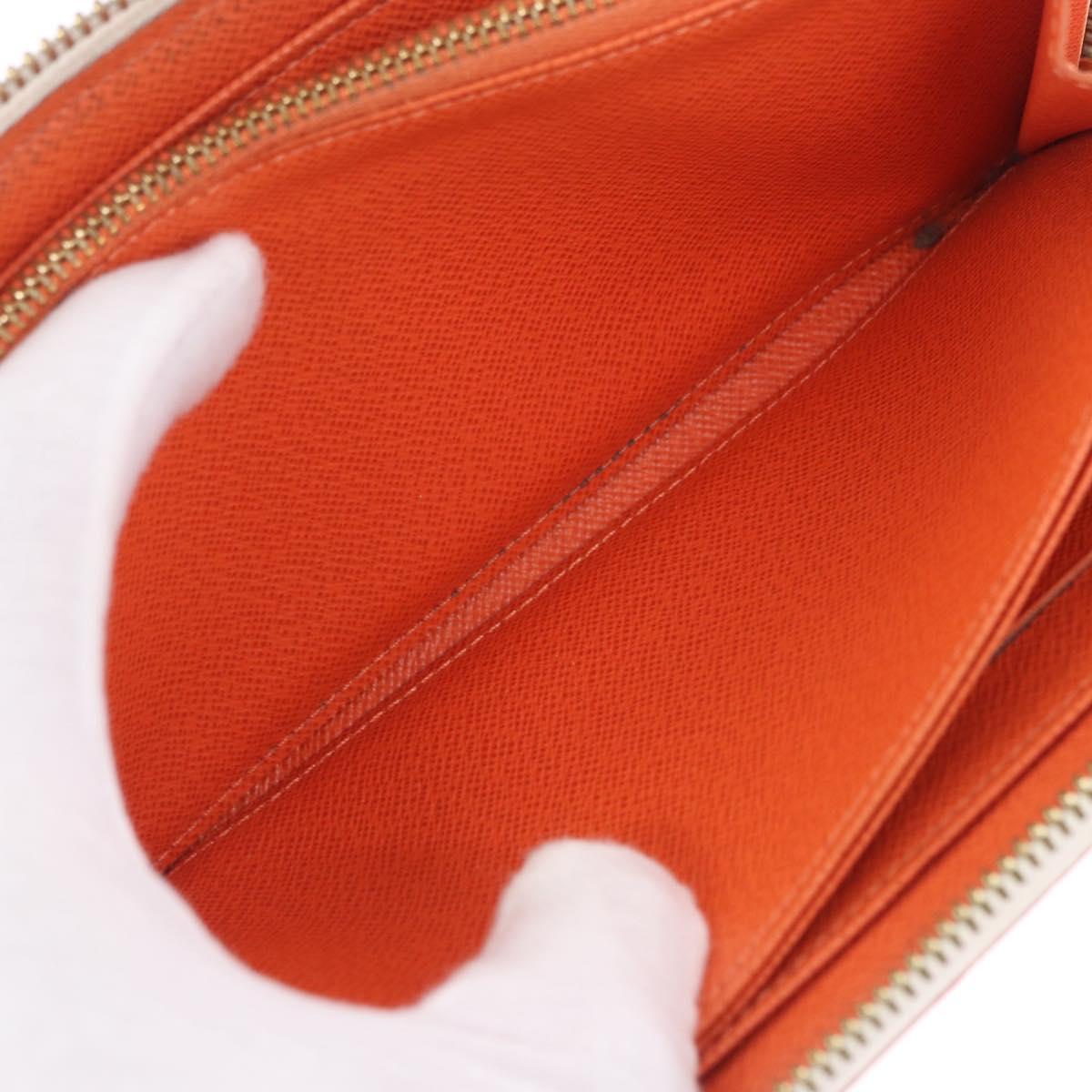 LOUIS VUITTON Monogram Multicolor Zippy Wallet White Orange M60241 Auth BA14910V
