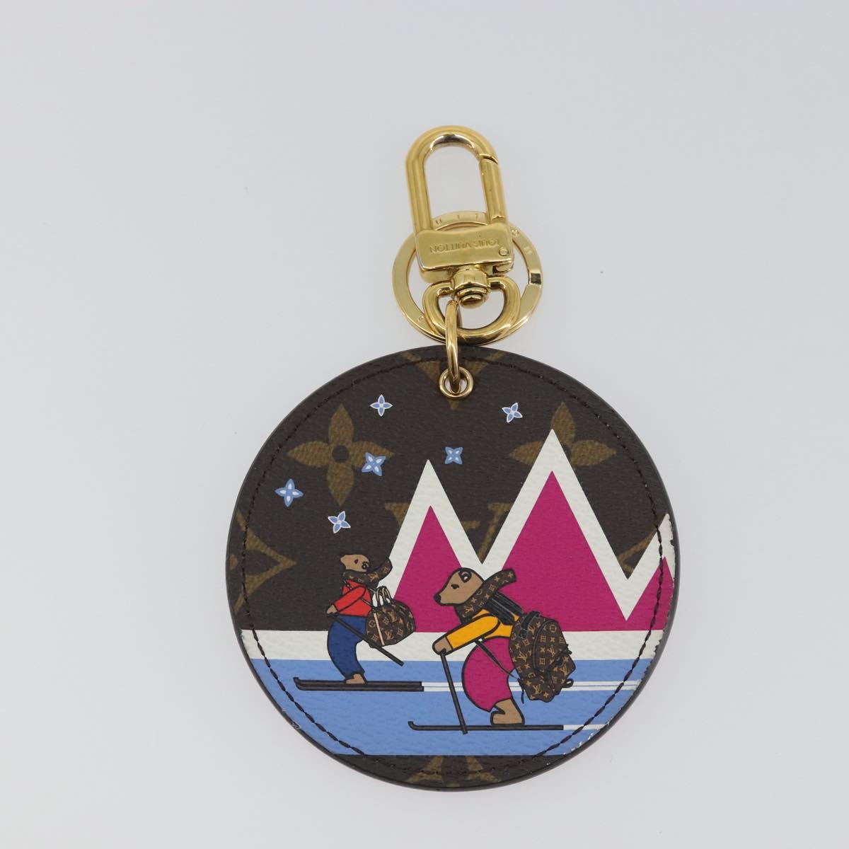 LOUIS VUITTON Monogram Christmas Bear Porte Cles Illustre M63756 Auth BA14911M