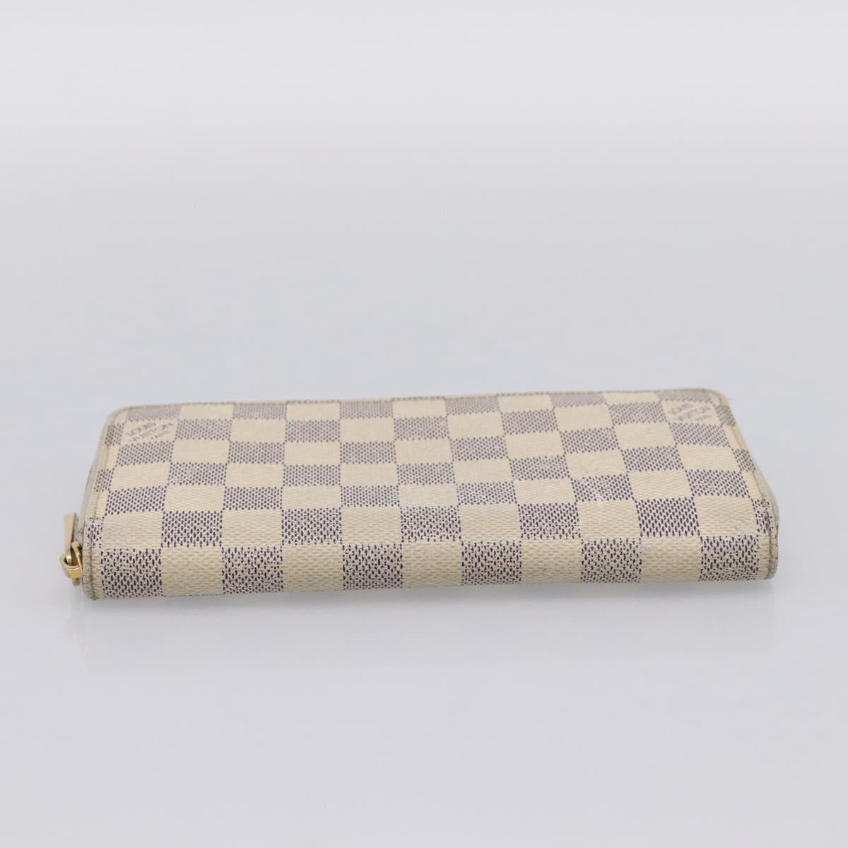 LOUIS VUITTON Damier Azur Zippy Wallet Long Wallet N60019 LV Auth BA14914