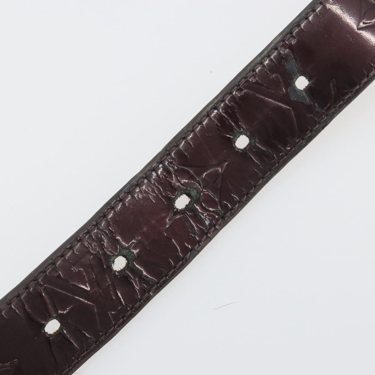 LOUIS VUITTON Monogram Vernis Ceinture Belt Amarante LV Auth BA14919