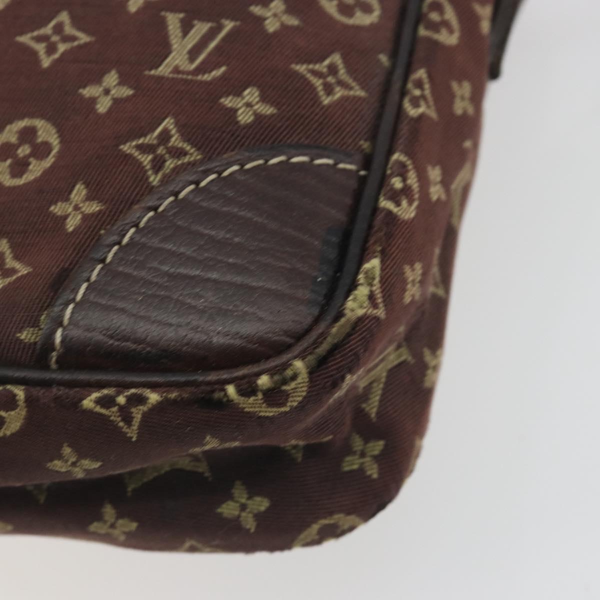 LOUIS VUITTON Monogram Mini Lin Danube Shoulder Bag Ebene M95228 LV Auth BA14928