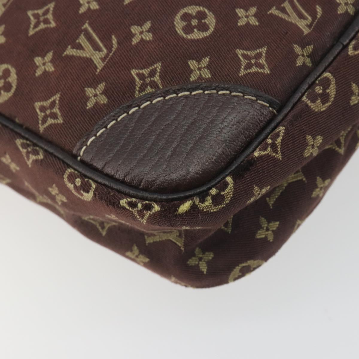LOUIS VUITTON Monogram Mini Lin Danube Shoulder Bag Ebene M95228 LV Auth BA14928