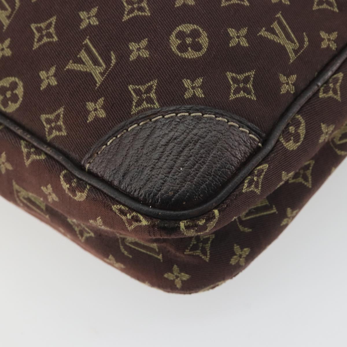 LOUIS VUITTON Monogram Mini Lin Danube Shoulder Bag Ebene M95228 LV Auth BA14928