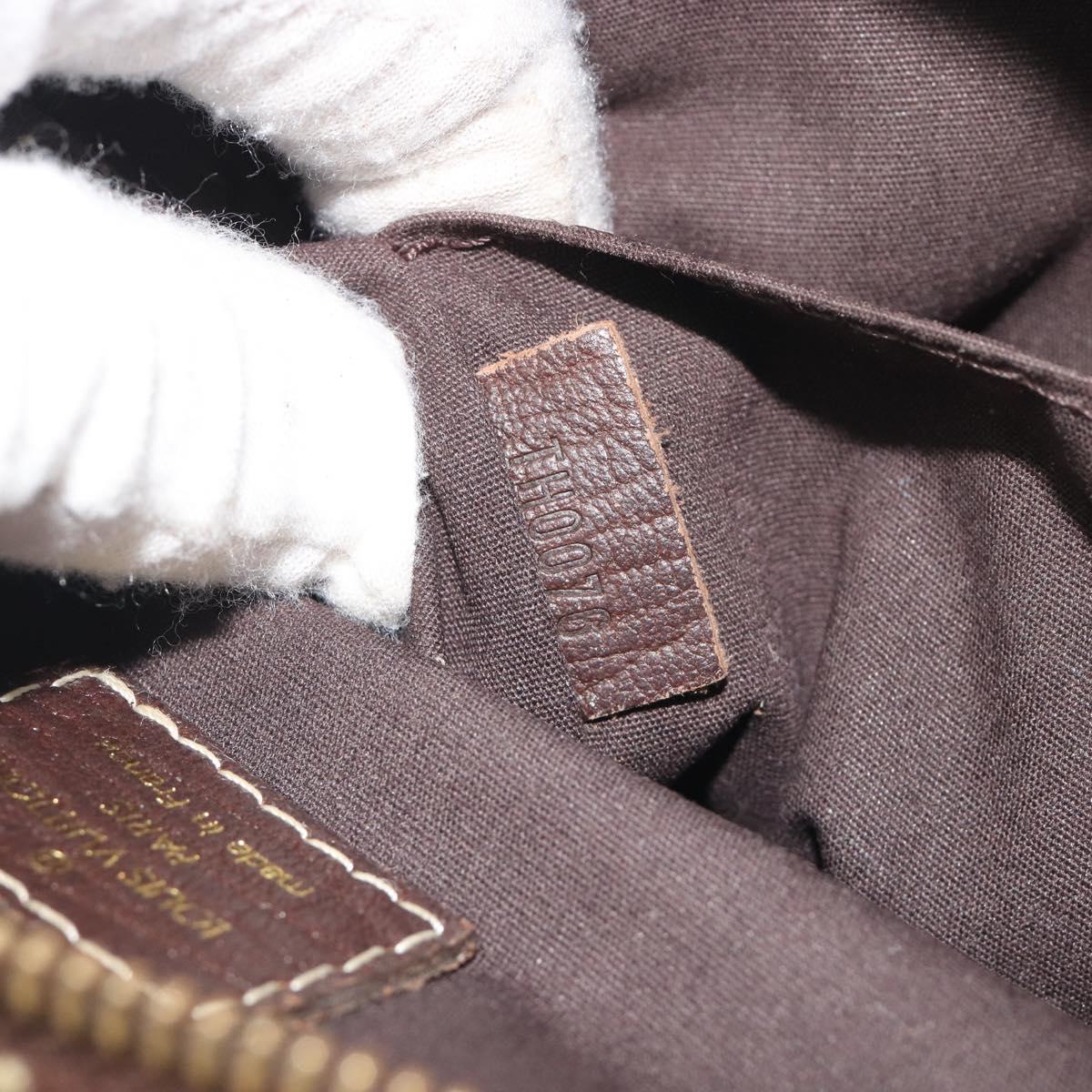 LOUIS VUITTON Monogram Mini Lin Danube Shoulder Bag Ebene M95228 LV Auth BA14928