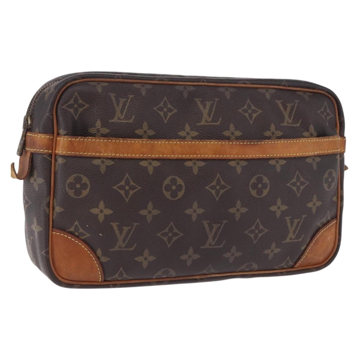 LOUIS VUITTON Monogram Compiegne 28 Clutch Bag M51845 LV Auth BA14929