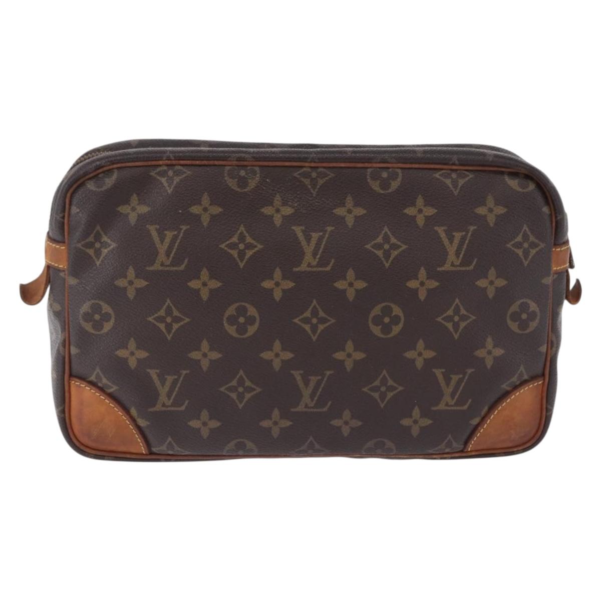 LOUIS VUITTON Monogram Compiegne 28 Clutch Bag M51845 LV Auth BA14929