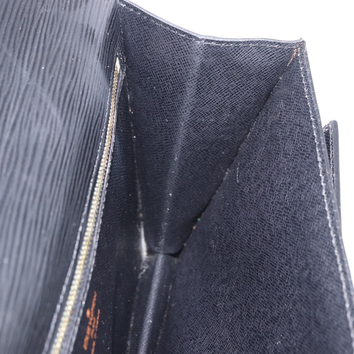 LOUIS VUITTON Epi Sellier Dragonne Clutch Bag Black M52612 LV Auth BA14932