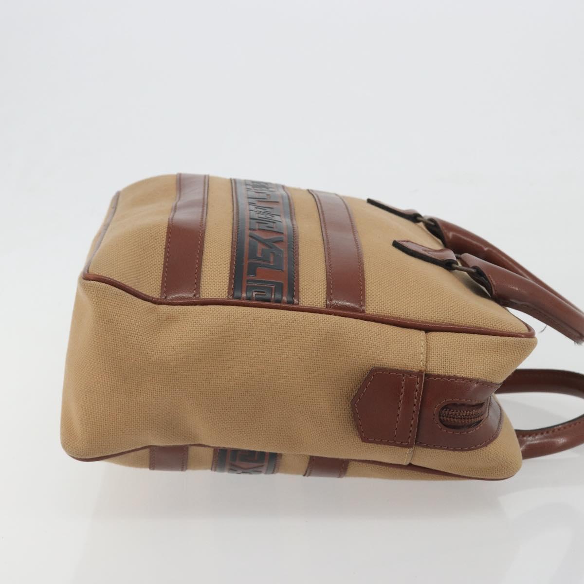 SAINT LAURENT Hand Bag Canvas Beige Auth BA14933
