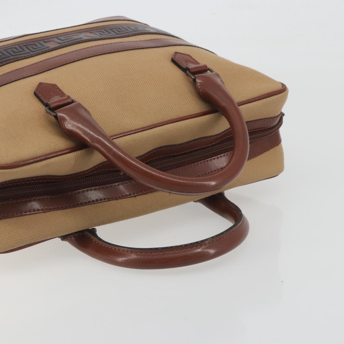 SAINT LAURENT Hand Bag Canvas Beige Auth BA14933