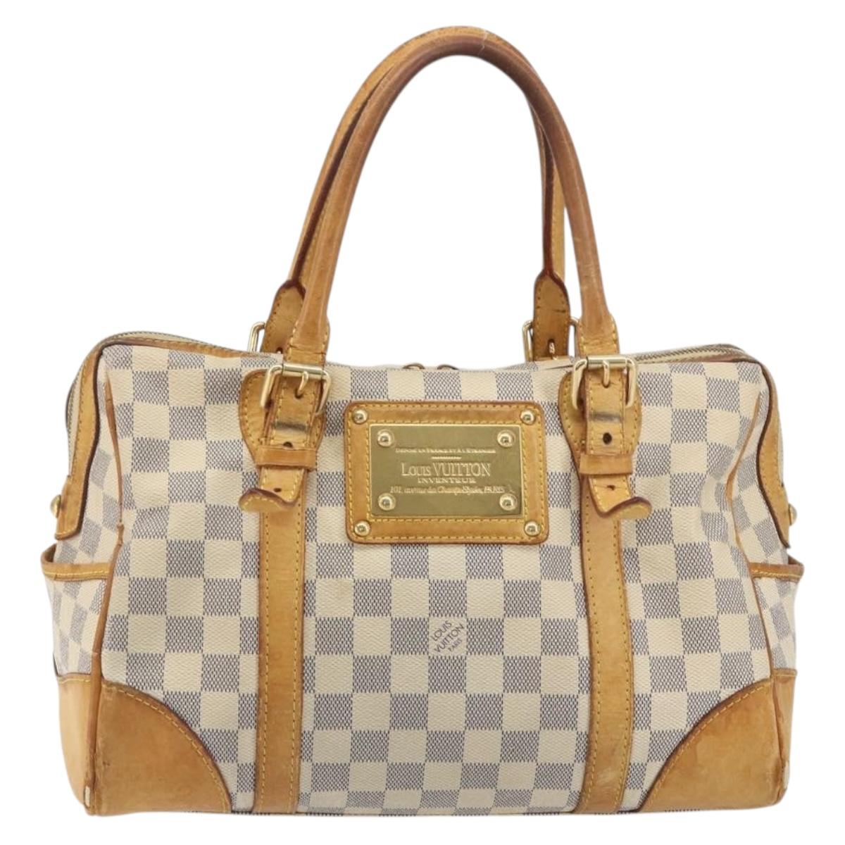 LOUIS VUITTON Damier Azur Berkeley Hand Bag N52001 LV Auth BA14936
