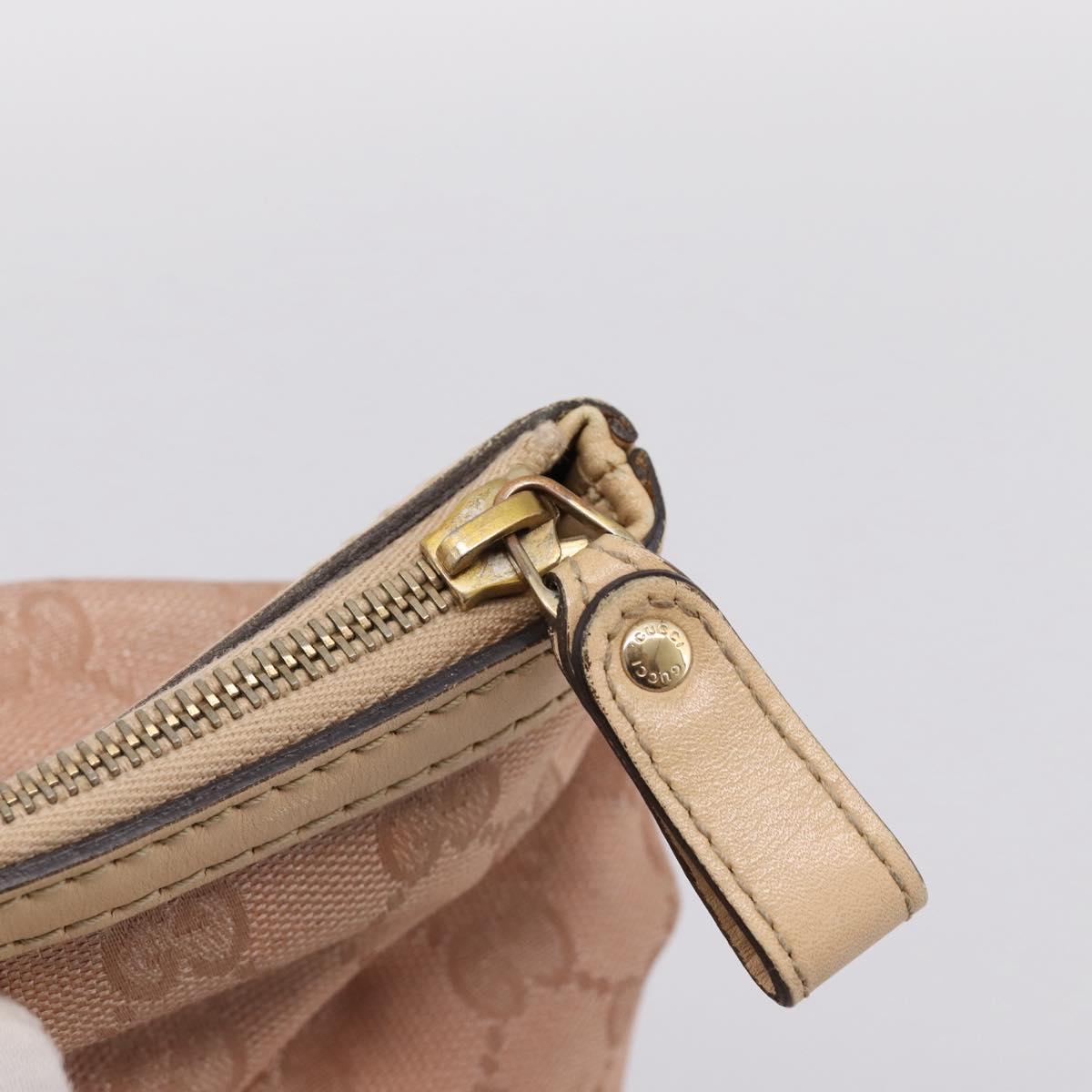 GUCCI GG Canvas Tote Bag Pink Gold Tone 257068 Auth BA14937