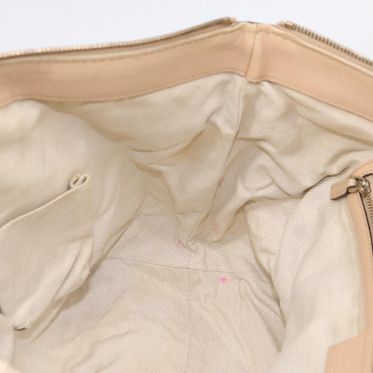 GUCCI GG Canvas Tote Bag Pink Gold Tone 257068 Auth BA14937