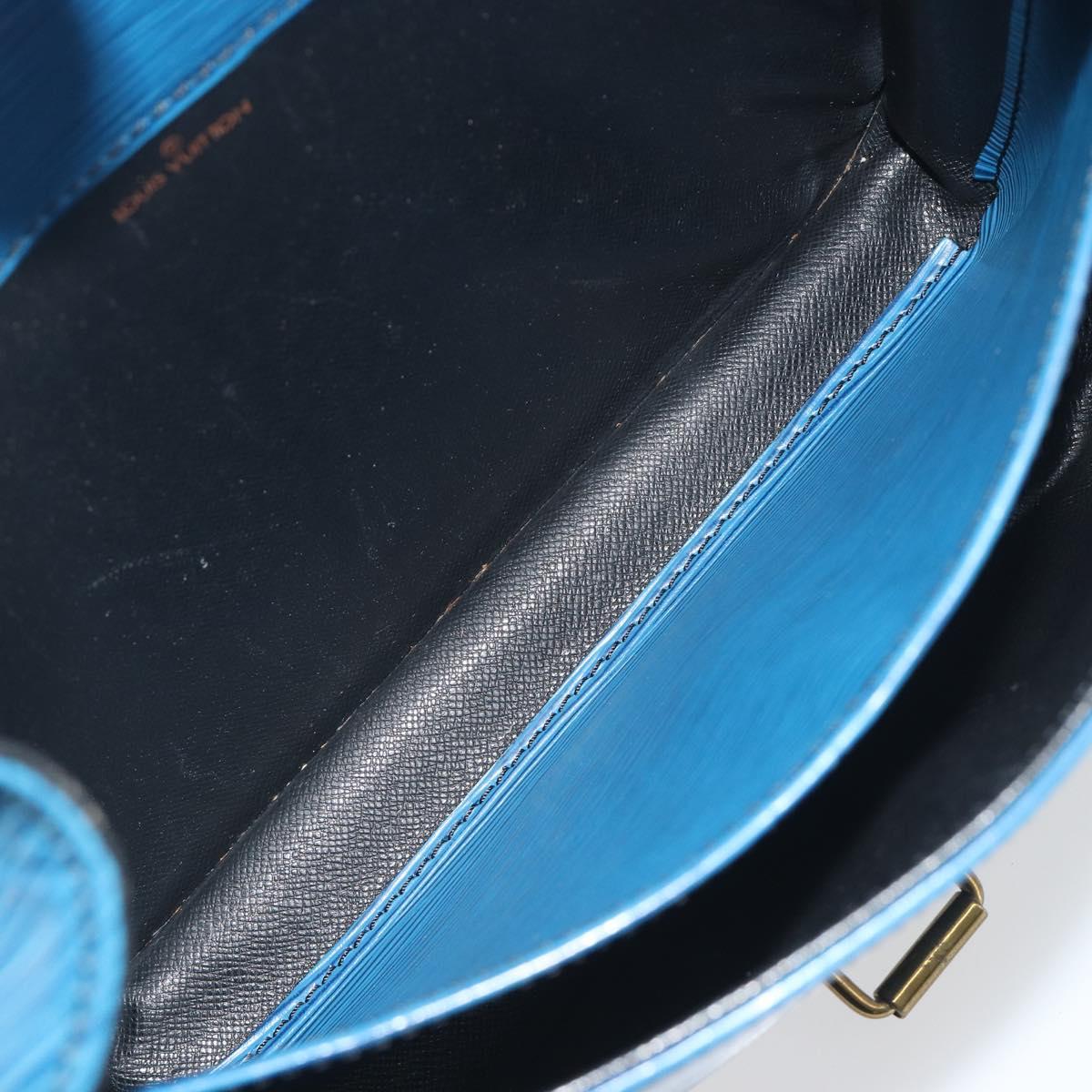 LOUIS VUITTON Epi Cartouchiere MM Shoulder Bag Blue M52245 LV Auth BA14941