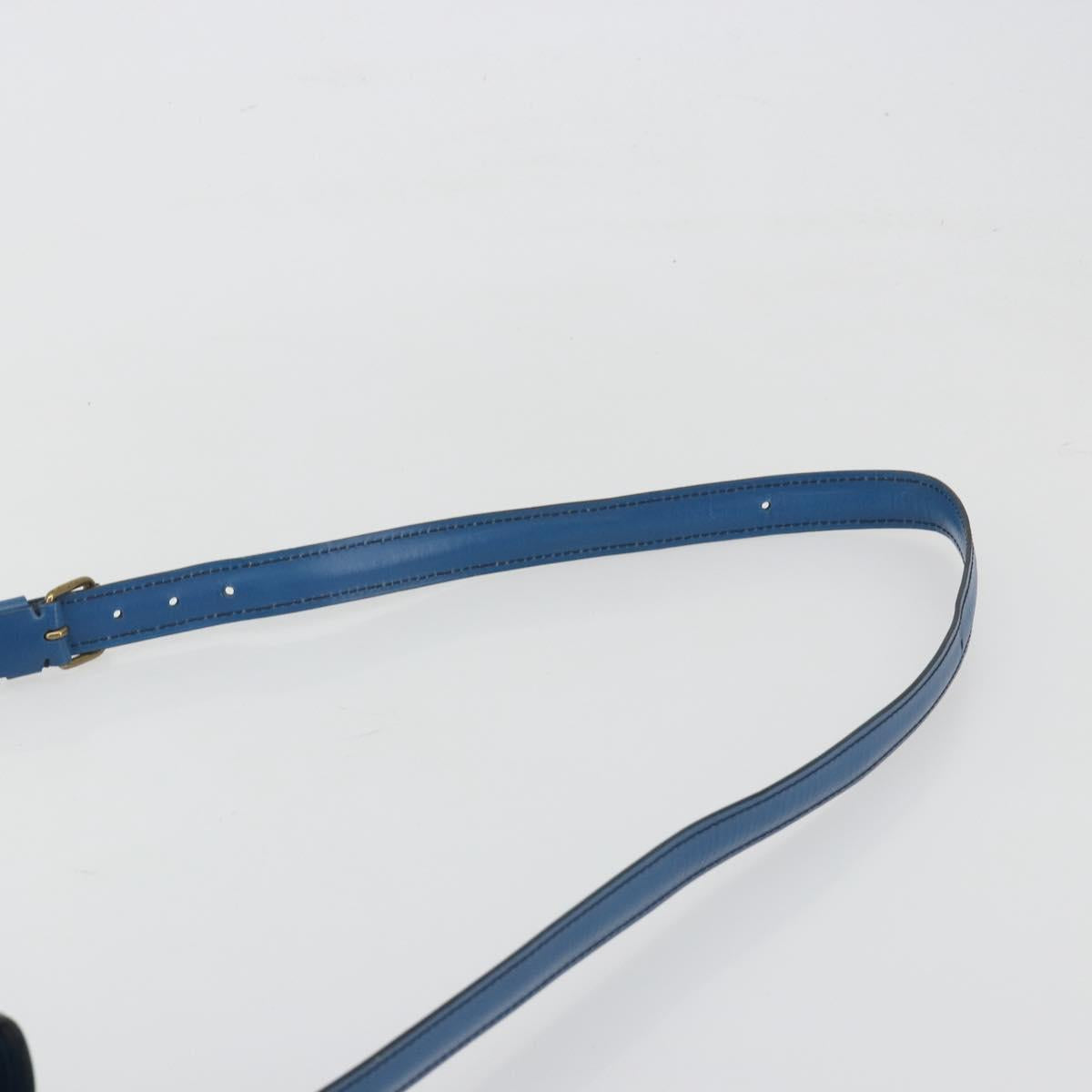 LOUIS VUITTON Epi Cartouchiere MM Shoulder Bag Blue M52245 LV Auth BA14941