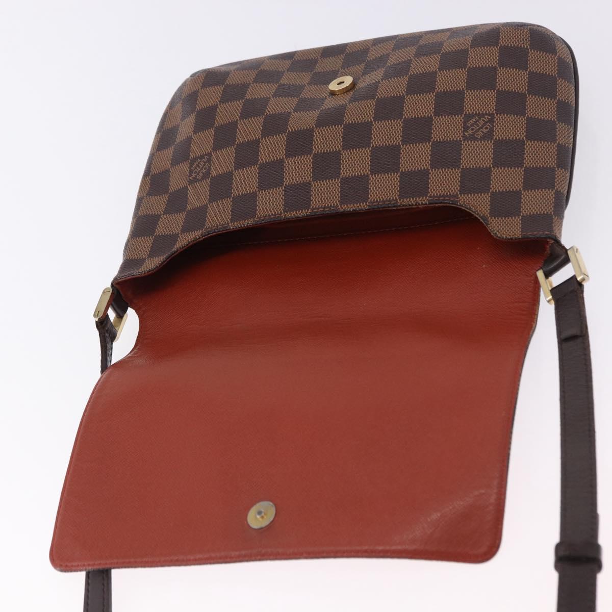 LOUIS VUITTON Damier Ebene Musette Tango Shoulder Bag N51301 LV Auth BA14945