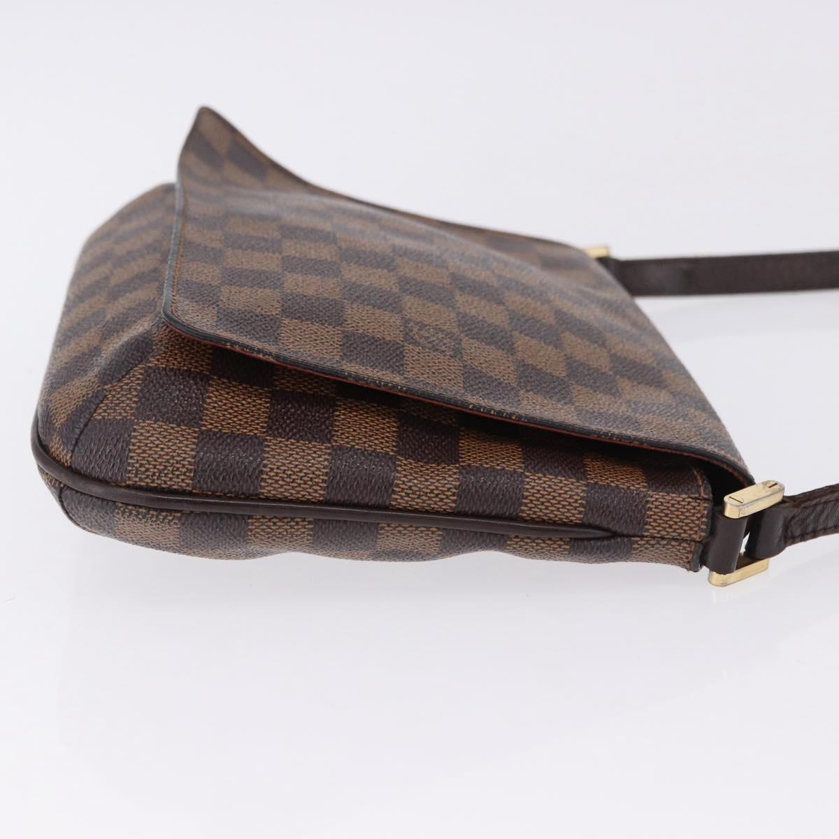 LOUIS VUITTON Damier Ebene Musette Tango Shoulder Bag N51301 LV Auth BA14945