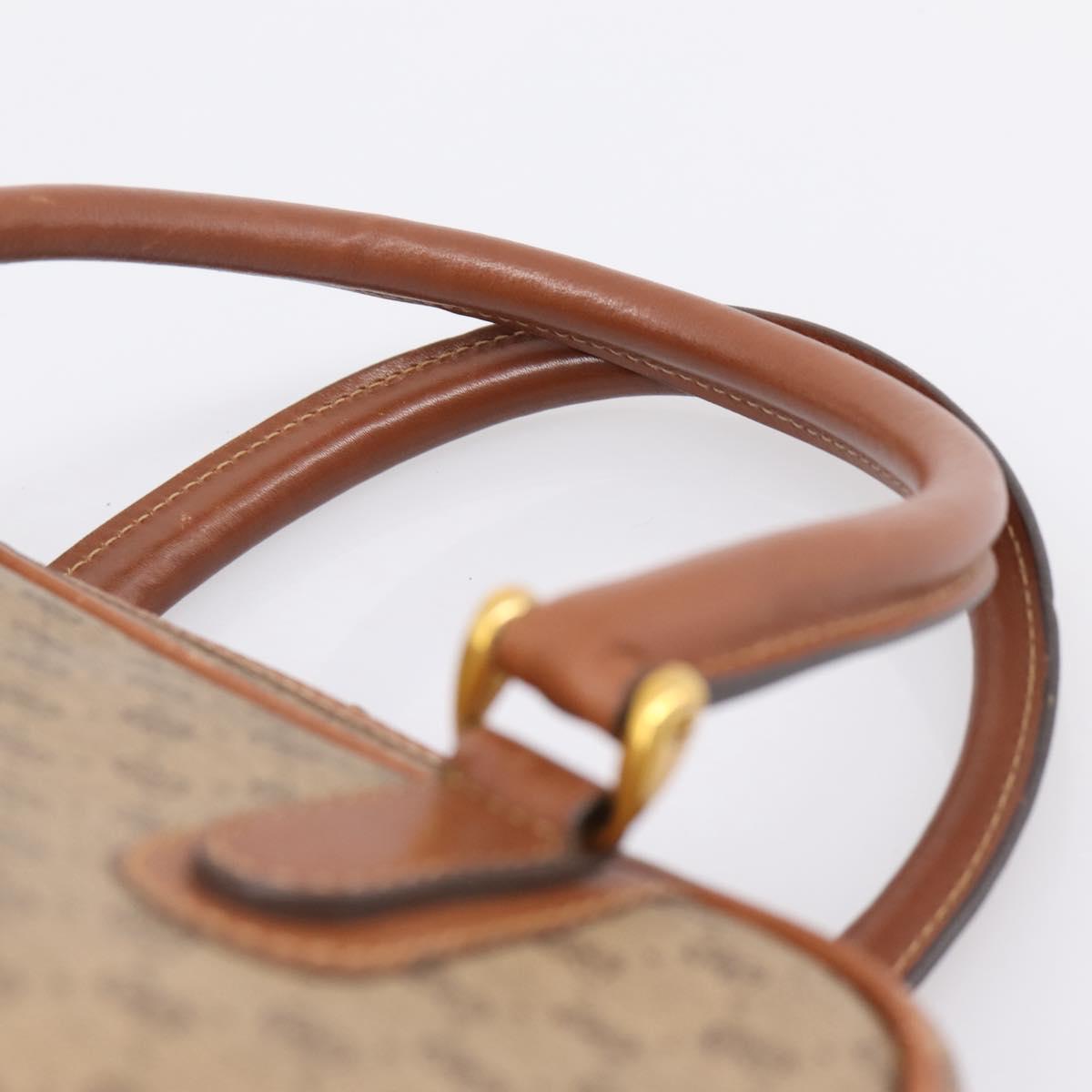 GUCCI Micro GG Hand Bag PVC Leather Beige Gold Tone 000.39.0030 Auth BA14951
