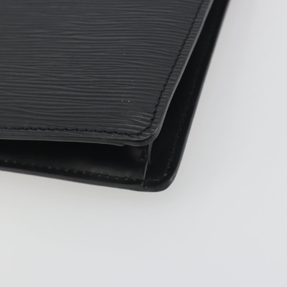 LOUIS VUITTON Epi Sellier Dragonne Clutch Bag Black M52612 LV Auth BA14957