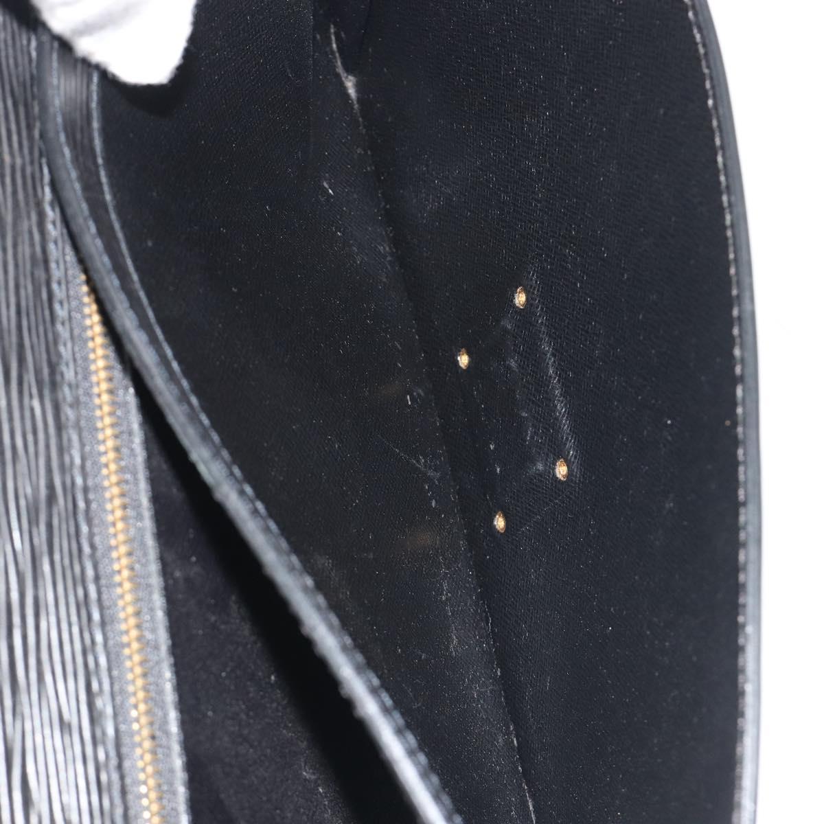 LOUIS VUITTON Epi Sellier Dragonne Clutch Bag Black M52612 LV Auth BA14957