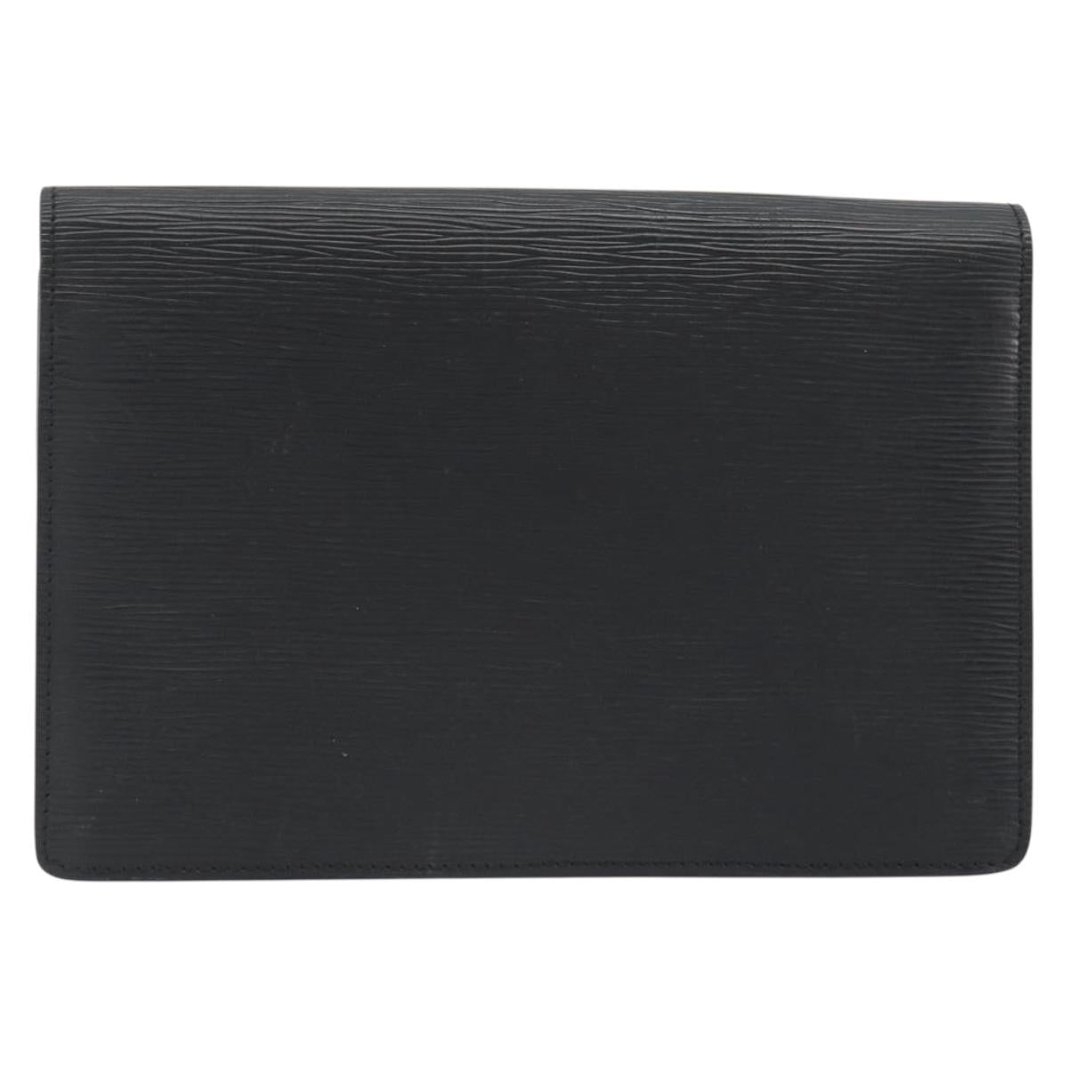 LOUIS VUITTON Epi Sellier Dragonne Clutch Bag Black M52612 LV Auth BA14957