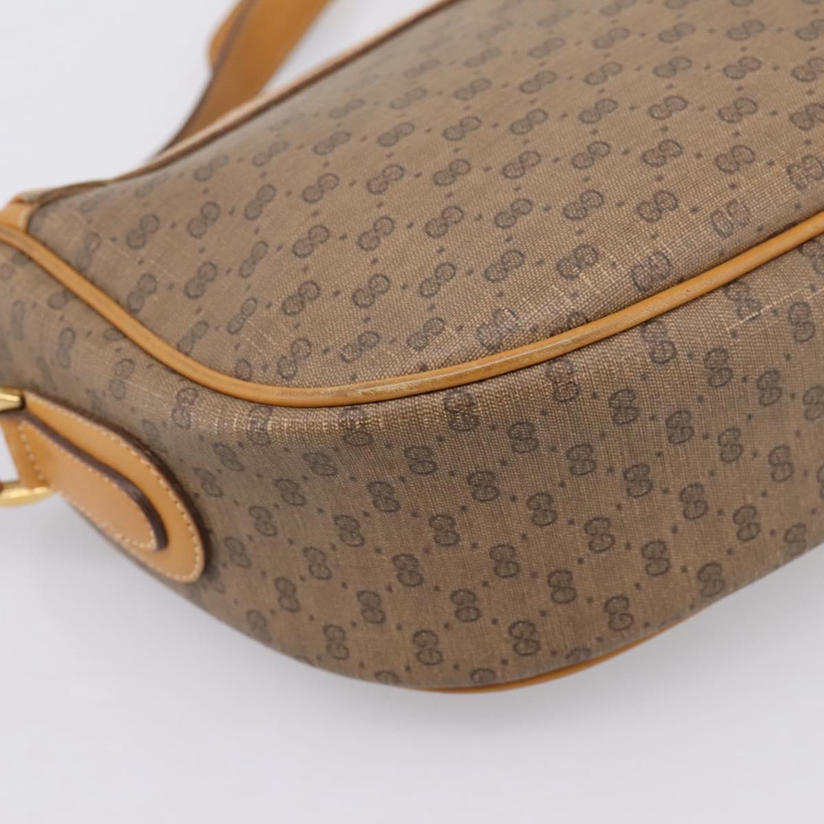 GUCCI Micro GG Web Sherry Line Shoulder Bag PVC Beige 001 104 0918 Auth BA14963