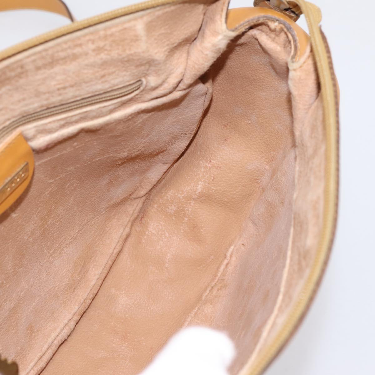 GUCCI Micro GG Web Sherry Line Shoulder Bag PVC Beige 001 104 0918 Auth BA14963
