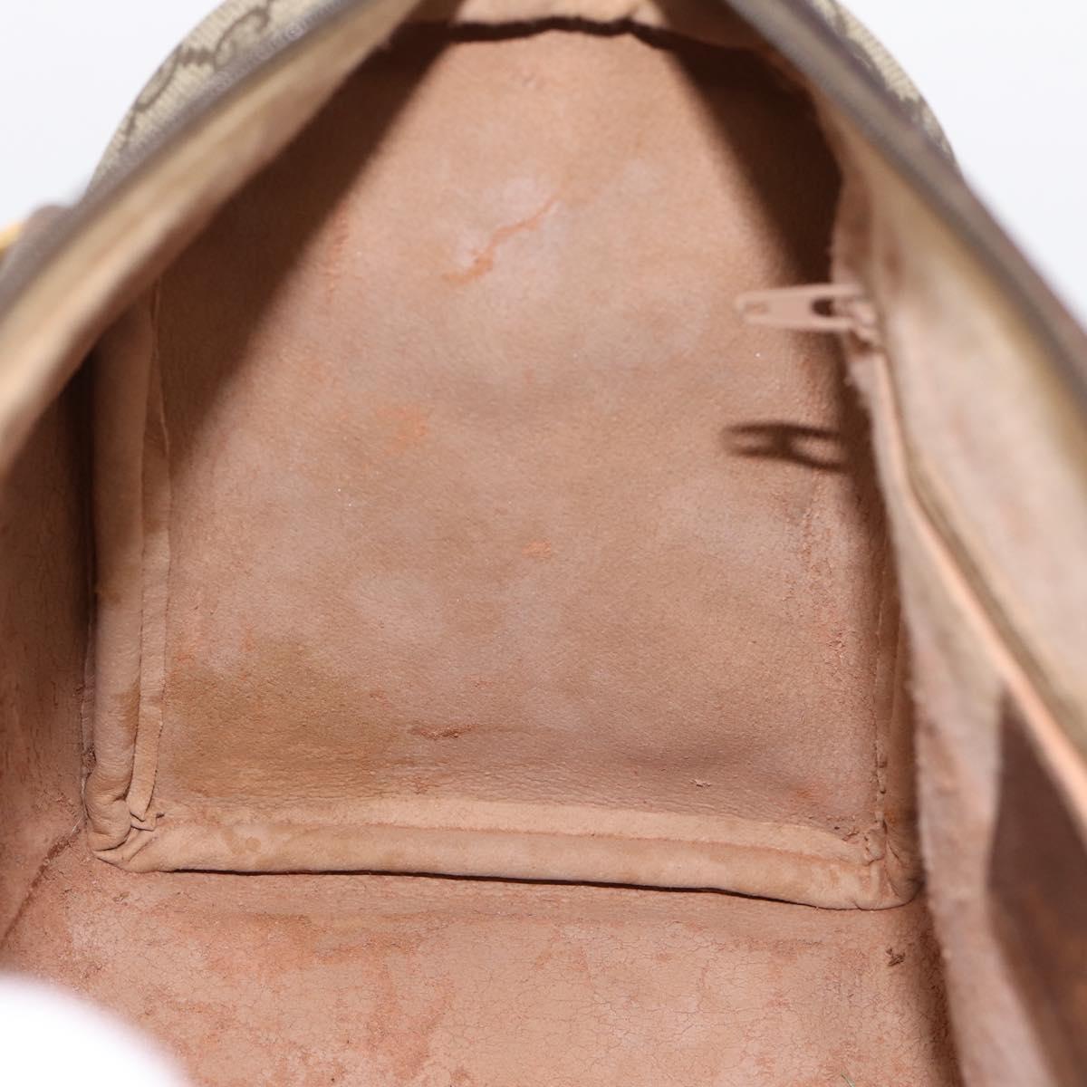 GUCCI GG Supreme Web Sherry Line Hand Bag PVC Beige Gold 40 02 007 Auth BA14964