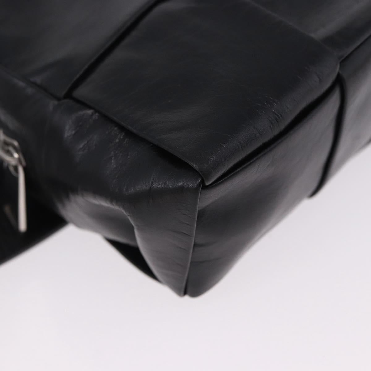 BOTTEGA VENETA MAXI INTRECCIATO Cassette Belt Bag Black Auth BA14968V