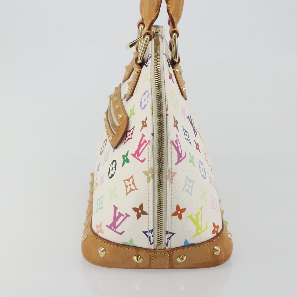 LOUIS VUITTON Monogram Multicolor Alma Hand Bag White M92647 LV Auth BA14970V