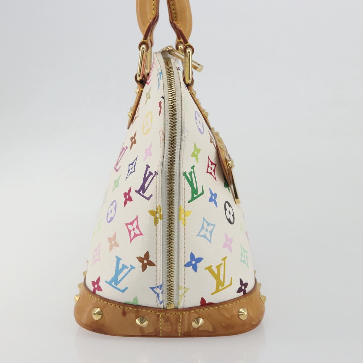 LOUIS VUITTON Monogram Multicolor Alma Hand Bag White M92647 LV Auth BA14970V