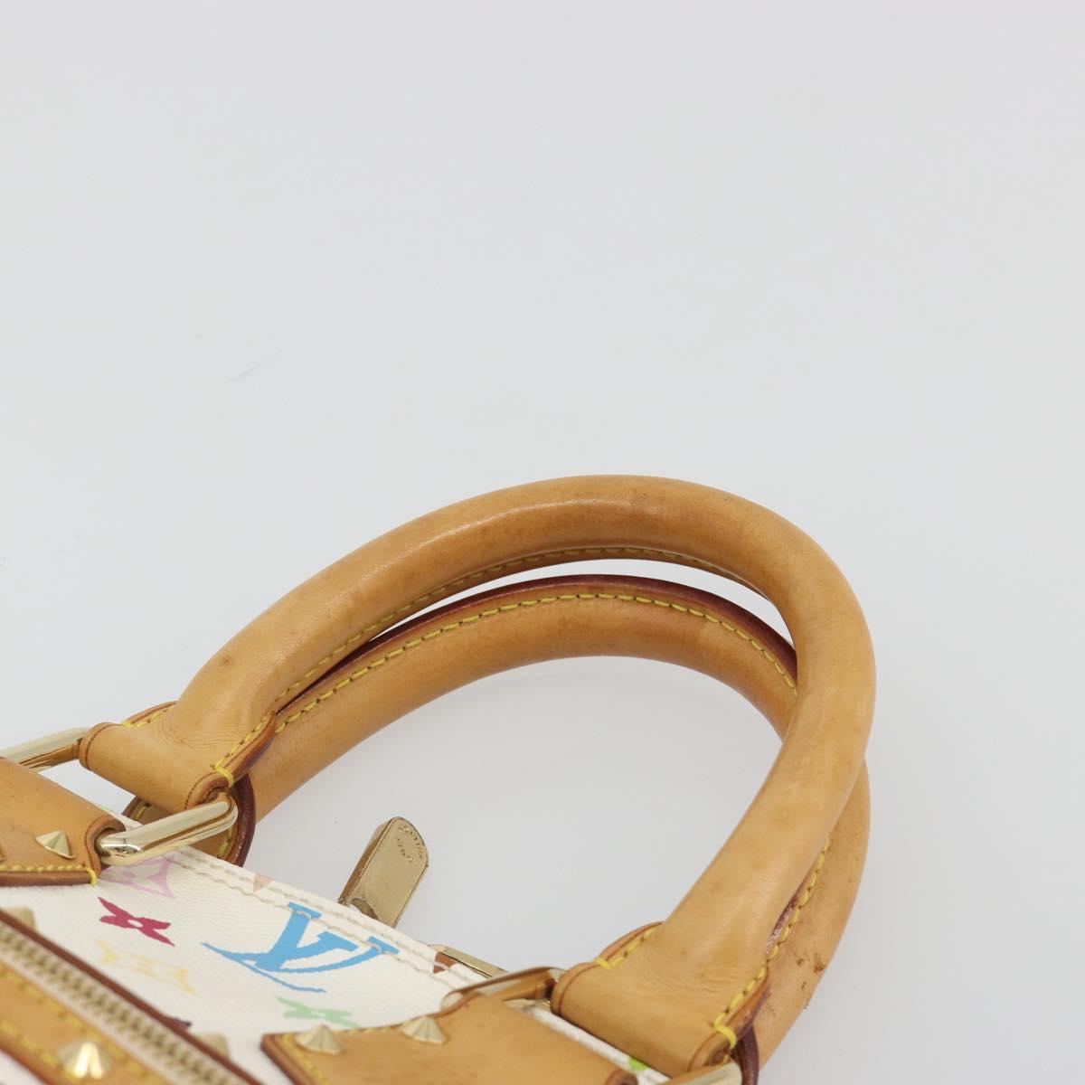LOUIS VUITTON Monogram Multicolor Alma Hand Bag White M92647 LV Auth BA14970V
